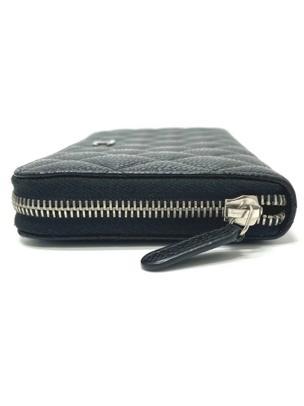 Chanel Wallet CC Logo Caviar Leather Black